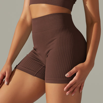 Seamless Thread Knitted Yoga Shorts Pants