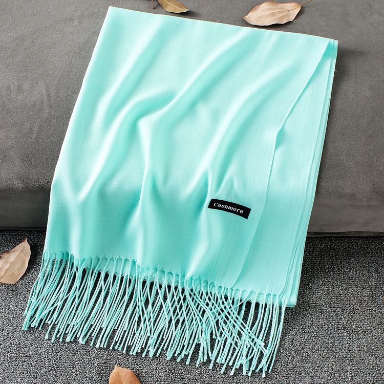 Fashion Simple Solid Color Tassel Scarf
