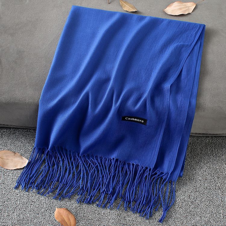 Fashion Simple Solid Color Tassel Scarf