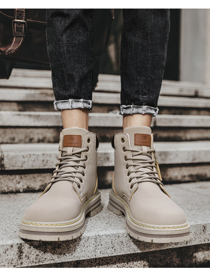 Plus Size Vintage Leather Worker Boot